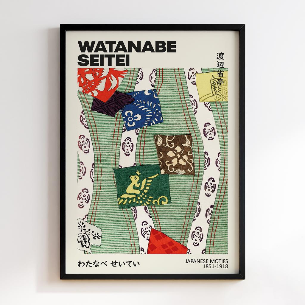 Постер of Japanese motifs Illustration by Watanabe Seitei