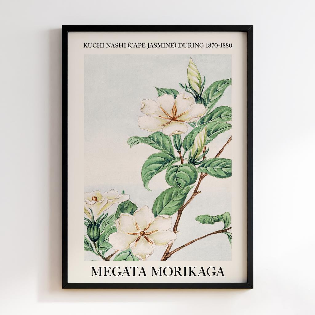 Постер Kuchi nashi (cape jasmine) during 1870–1880 by Megata Morikaga #02