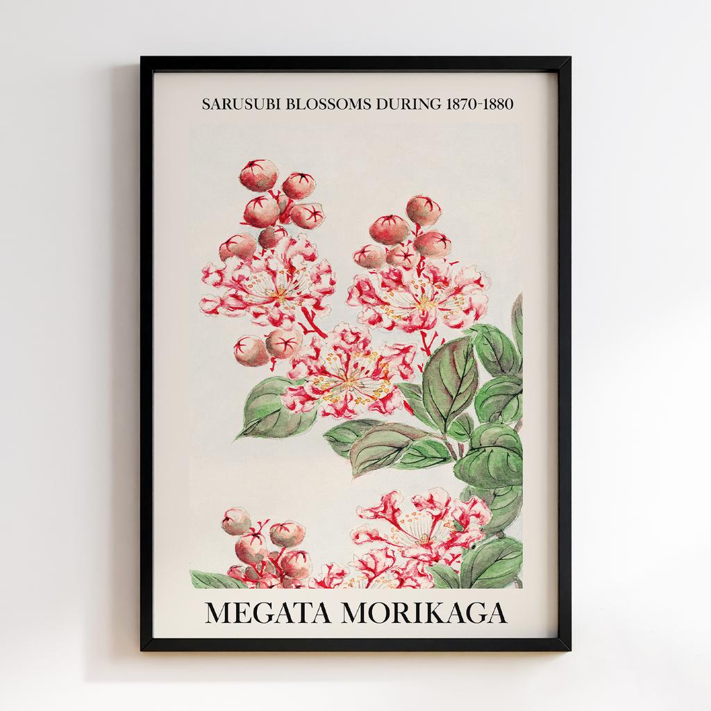Постер Sarusubi blossoms during 1870–1880 by Megata Morikaga #02