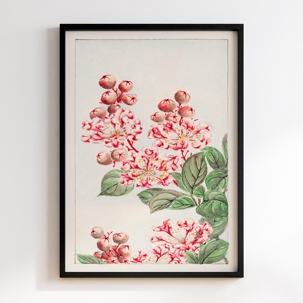 Постер Sarusubi blossoms during 1870–1880 by Megata Morikaga #01