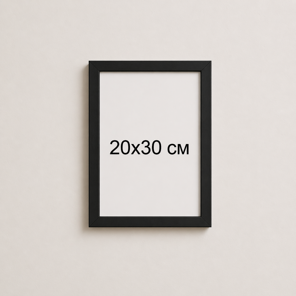 Чорна рама пластикова настінна універсальна 20×30 Black Frame