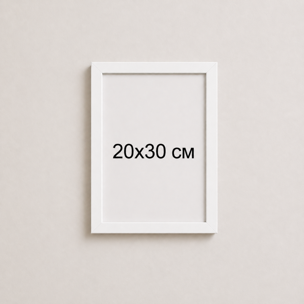 Біла рама пластикова настінна універсальна 20×30 White Frame