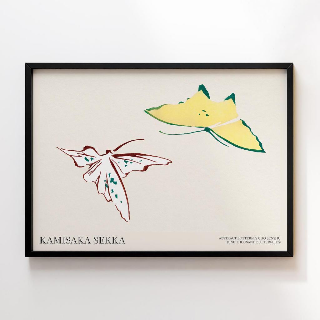 Постер Abstract butterfly by Kamisaka Sekka's Cho senshu (One Thousand Butterflies) #2