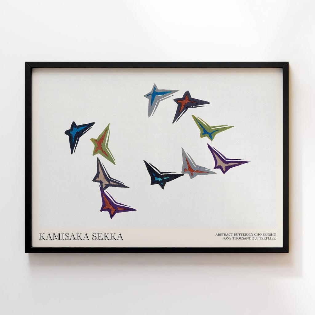 Постер Abstract butterfly by Kamisaka Sekka's Cho senshu (One Thousand Butterflies) #1
