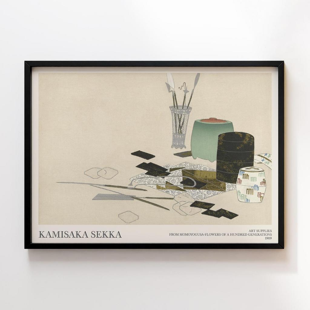 Постер Art supplies from Momoyogusa–Flowers of a Hundred Generations (1909) by Kamisaka Sekka #2