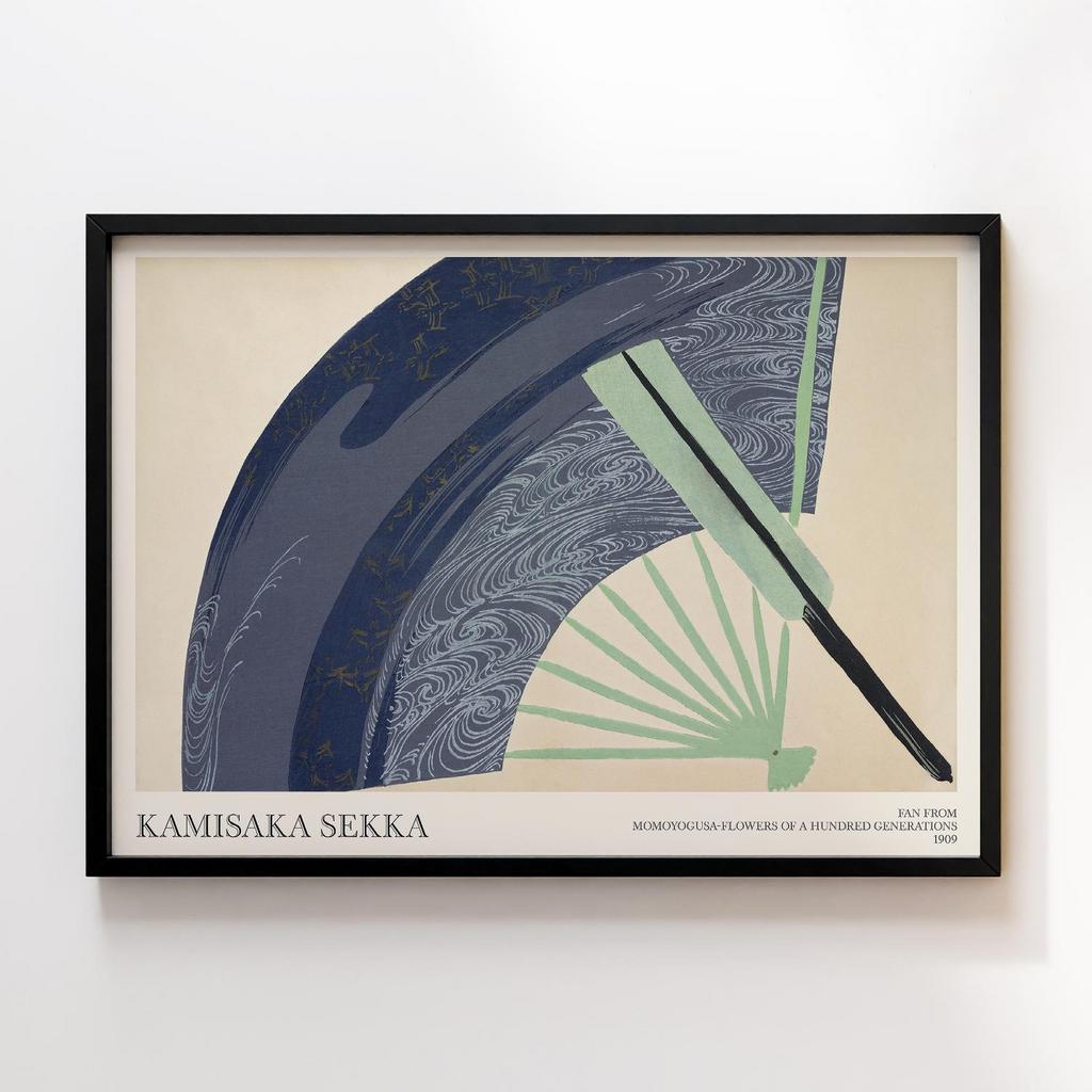 Постер Fan from Momoyogusa–Flowers of a Hundred Generations (1909) by Kamisaka Sekka #2