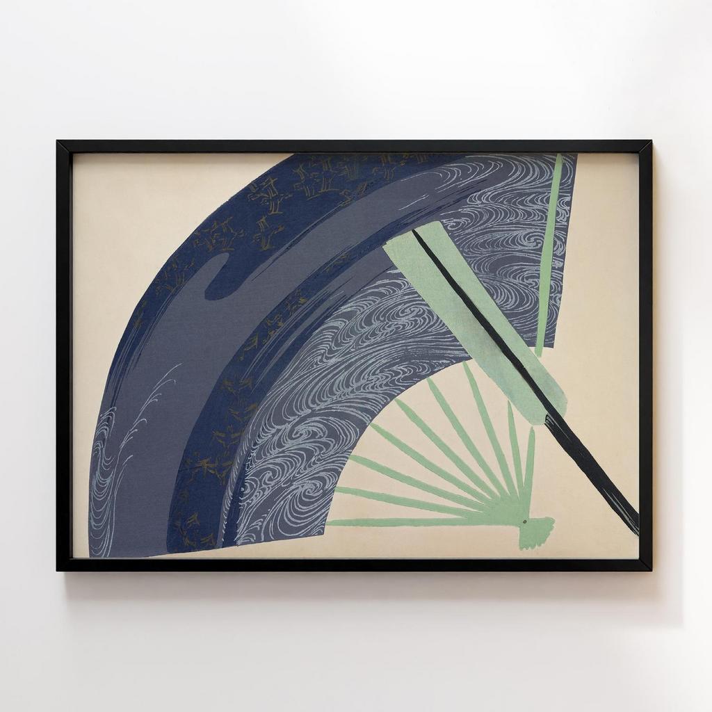 Постер Fan from Momoyogusa–Flowers of a Hundred Generations (1909) by Kamisaka Sekka #1