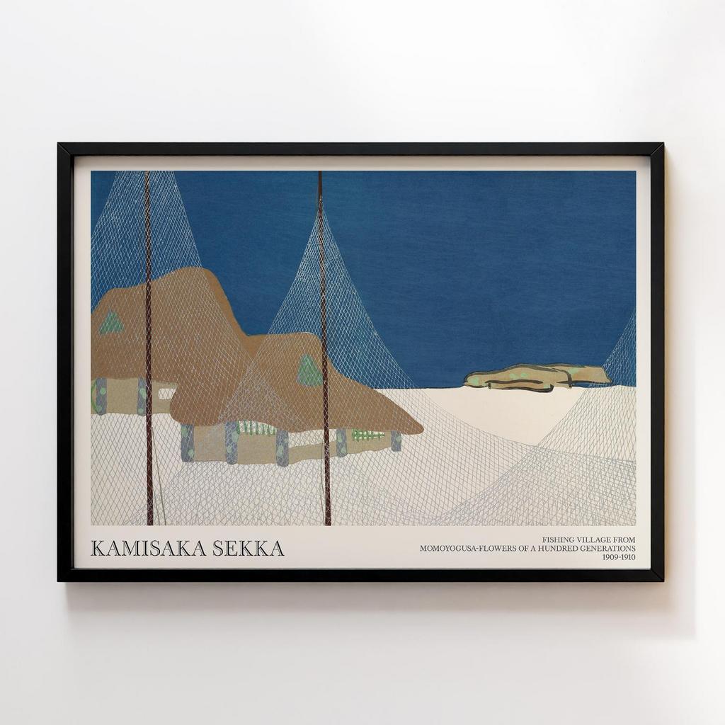 Постер Fishing village from Momoyogusa–Flowers of a Hundred Generations (ca. 1909–1910) by Kamisaka Sekka #2