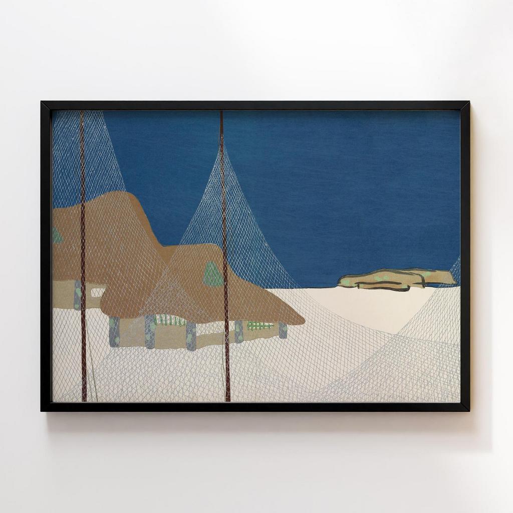 Постер Fishing village from Momoyogusa–Flowers of a Hundred Generations (ca. 1909–1910) by Kamisaka Sekka #1