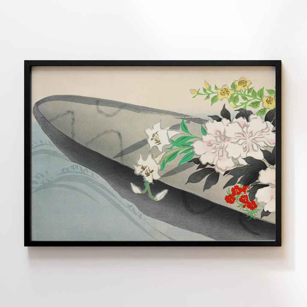 Постер Flower boat from Momoyogusa–Flowers of a Hundred Generations (1909) by Kamisaka Sekka #1