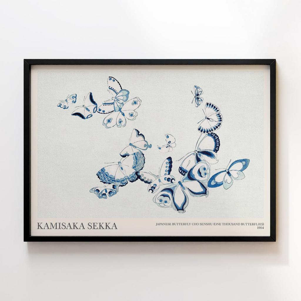 Постер Japanese butterfly by Kamisaka Sekka's Cho senshu (One Thousand Butterflies) 1904 #31
