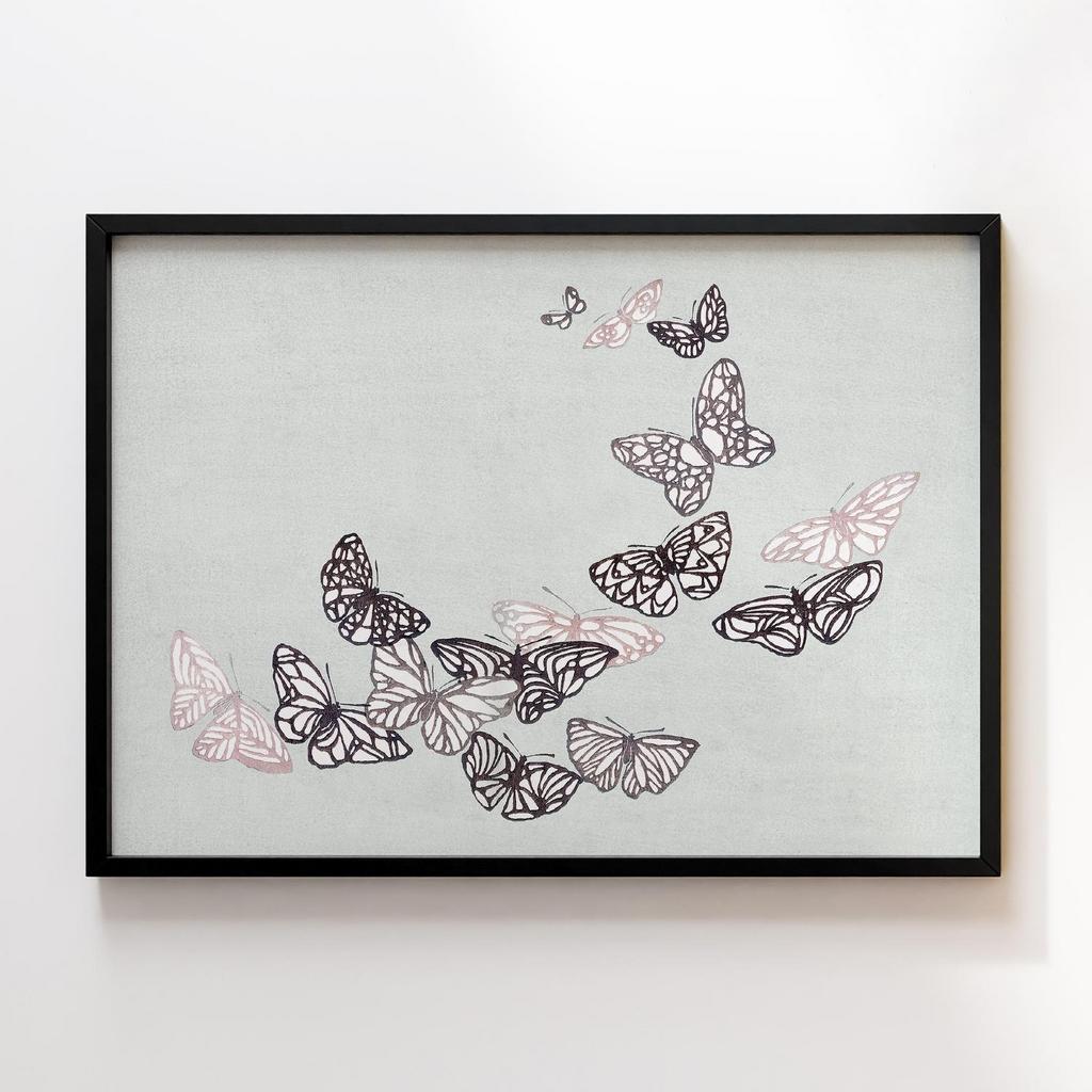 Постер Japanese butterfly by Kamisaka Sekka's Cho senshu (One Thousand Butterflies) 1904 #16