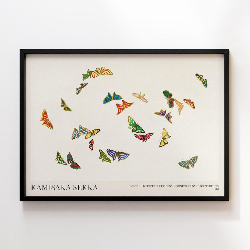 Постер Vintage butterfly by Kamisaka Sekka's Cho senshu (One Thousand Butterflies) 1904 #20