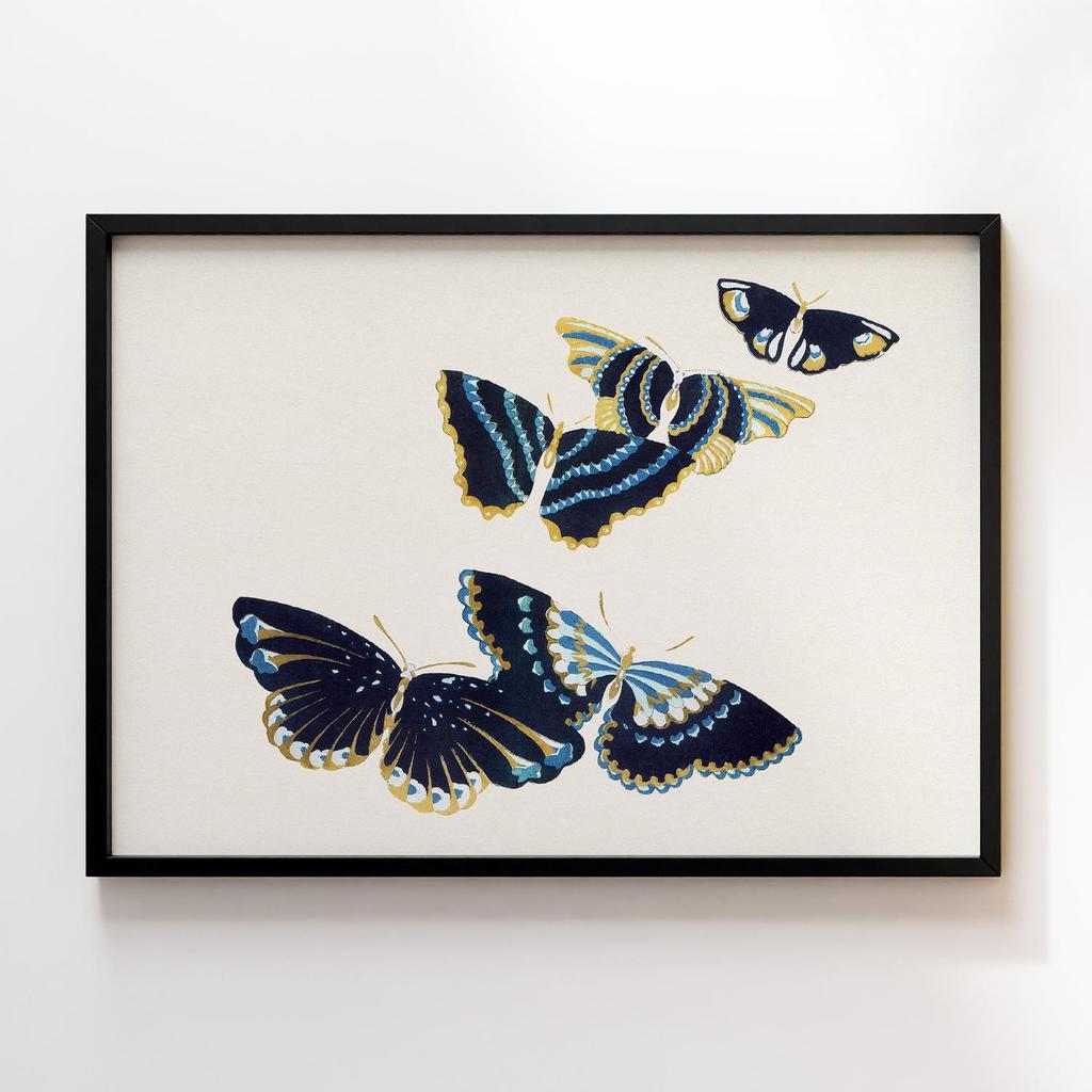 Постер Vintage butterfly by Kamisaka Sekka's Cho senshu (One Thousand Butterflies) 1904 #16