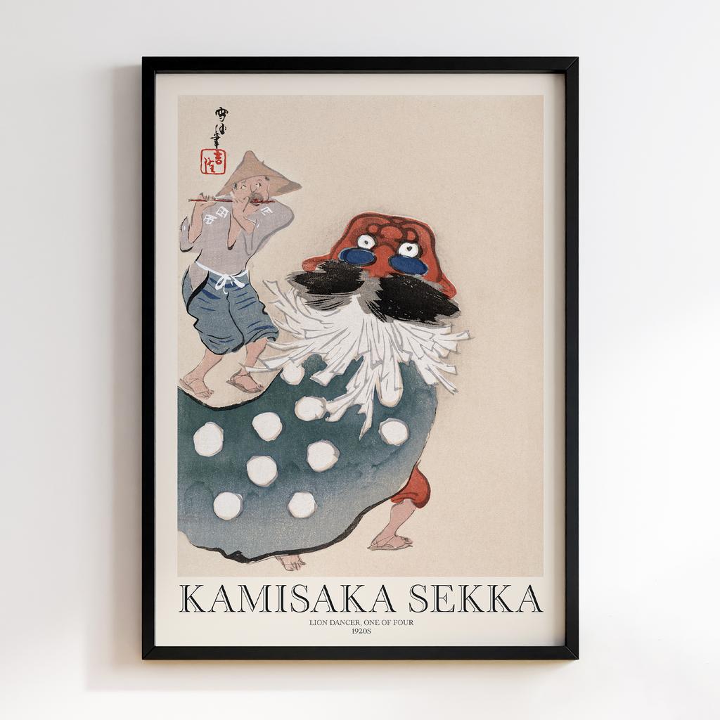 Постер Lion dancer, one of four (1920s) by Kamisaka Sekka #2