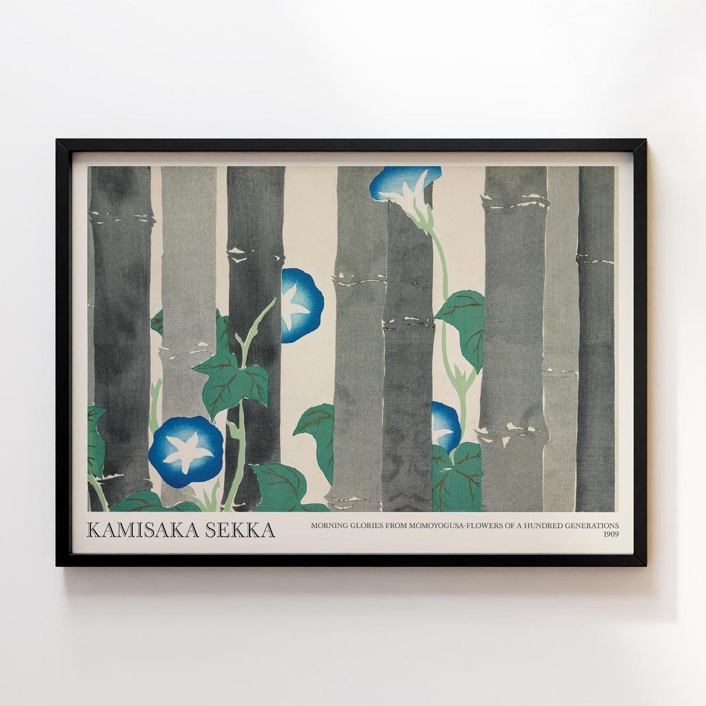 Постер Morning glories from Momoyogusa–Flowers of a Hundred Generations (1909) by Kamisaka Sekka #2