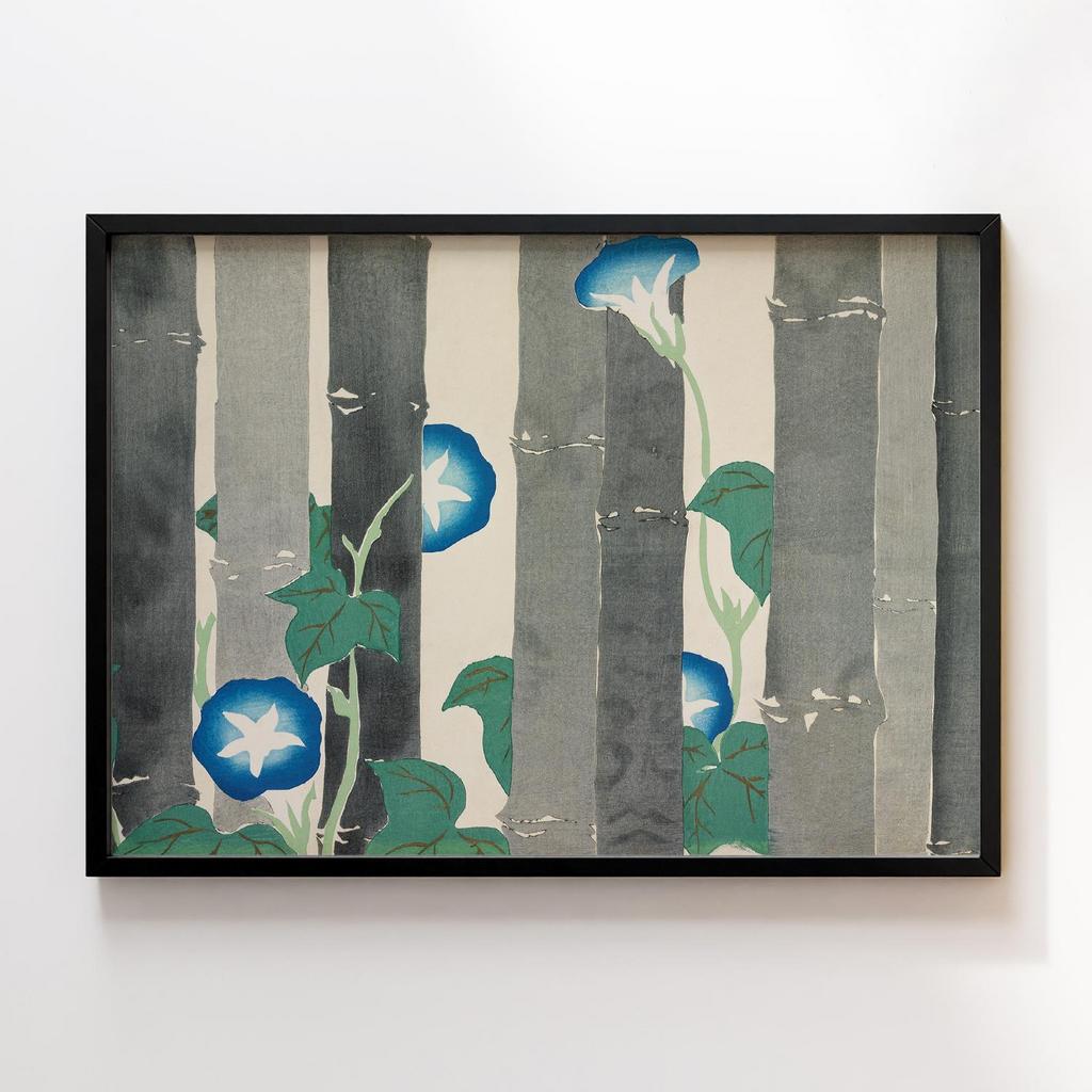 Постер Morning glories from Momoyogusa–Flowers of a Hundred Generations (1909) by Kamisaka Sekka #1