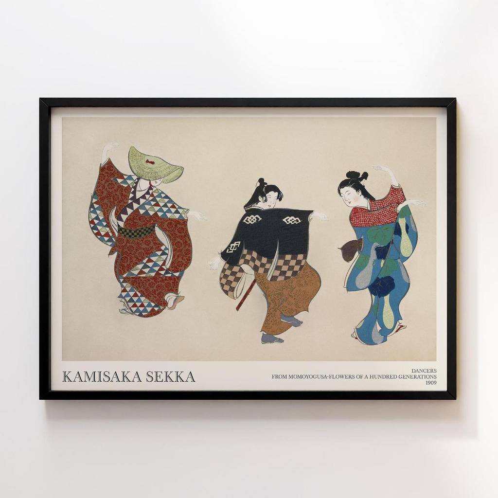 Постер Dancers from Momoyogusa–Flowers of a Hundred Generations (1909) by Kamisaka Sekka #4