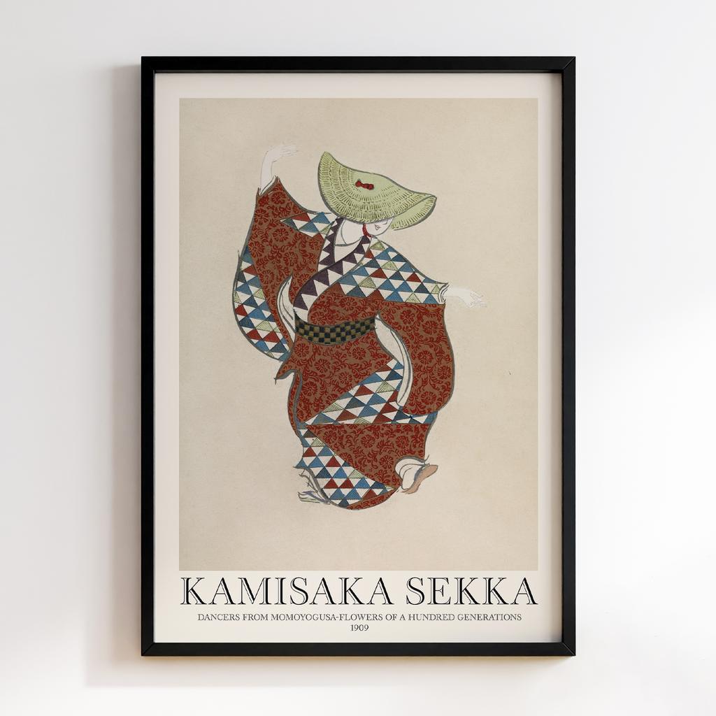 Постер Dancers from Momoyogusa–Flowers of a Hundred Generations (1909) by Kamisaka Sekka #3