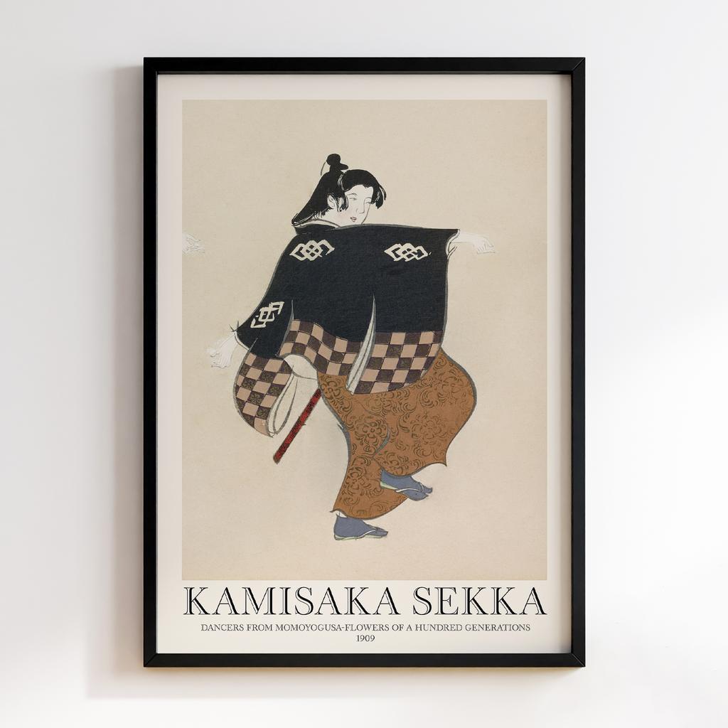 Постер Dancers from Momoyogusa–Flowers of a Hundred Generations (1909) by Kamisaka Sekka #2
