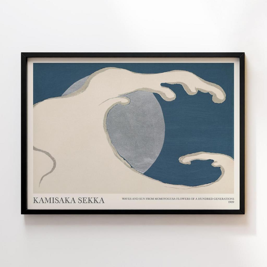 Waves and sun from Momoyogusa–Flowers of a Hundred Generations (1909) by Kamisaka Sekka #2