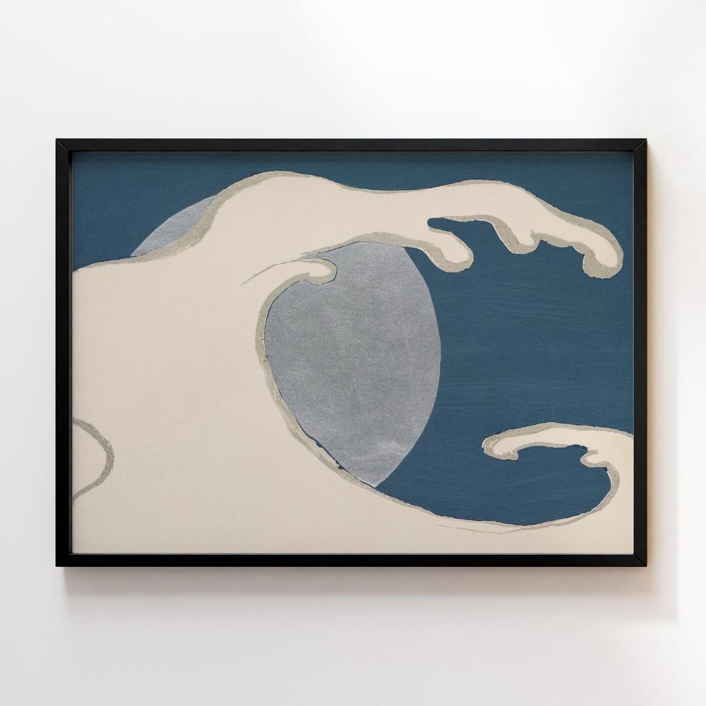 Постер Waves and sun from Momoyogusa–Flowers of a Hundred Generations (1909) by Kamisaka Sekka #1