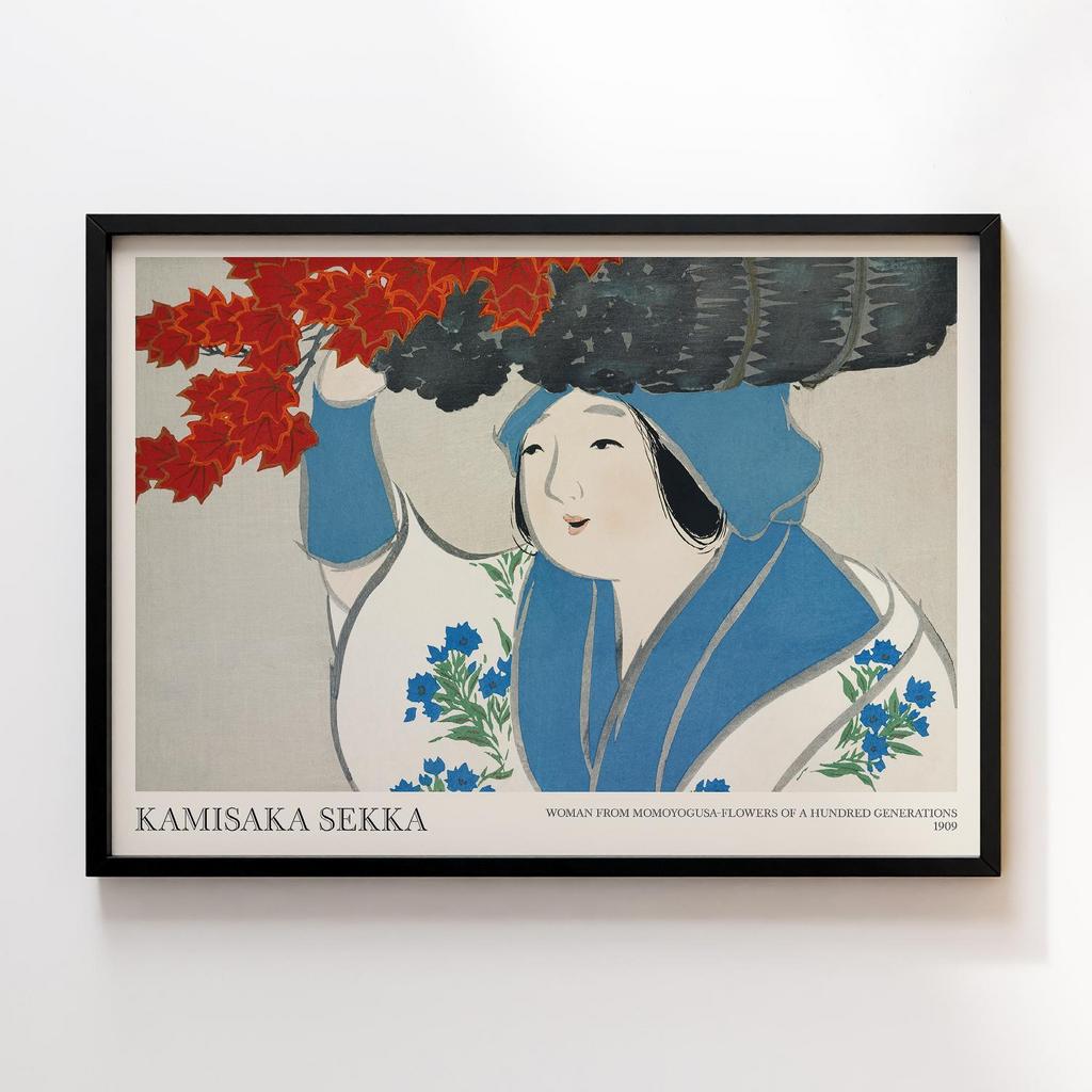 Постер Woman from Momoyogusa–Flowers of a Hundred Generations (1909) by Kamisaka Sekka #3