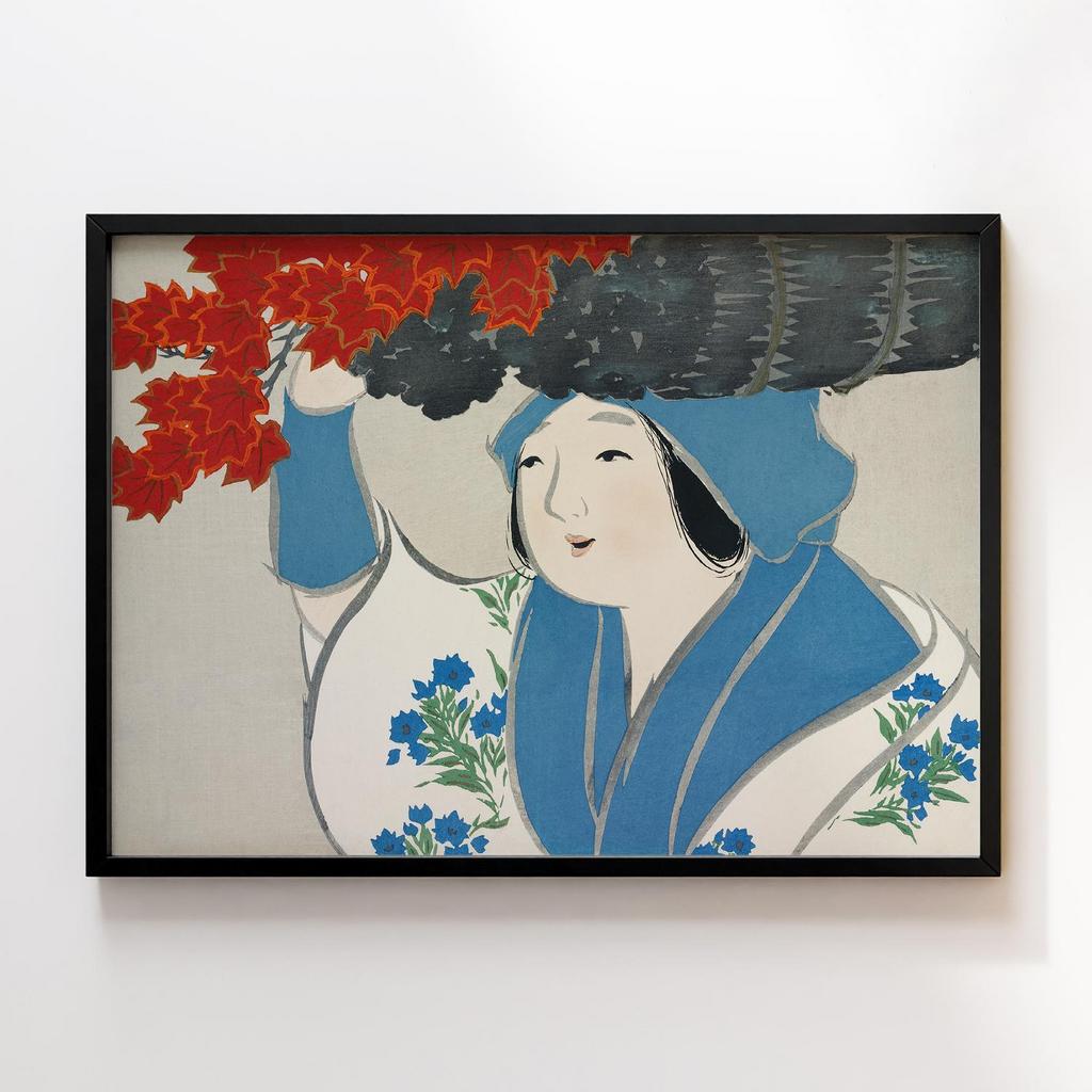 Постер Woman from Momoyogusa–Flowers of a Hundred Generations (1909) by Kamisaka Sekka #2