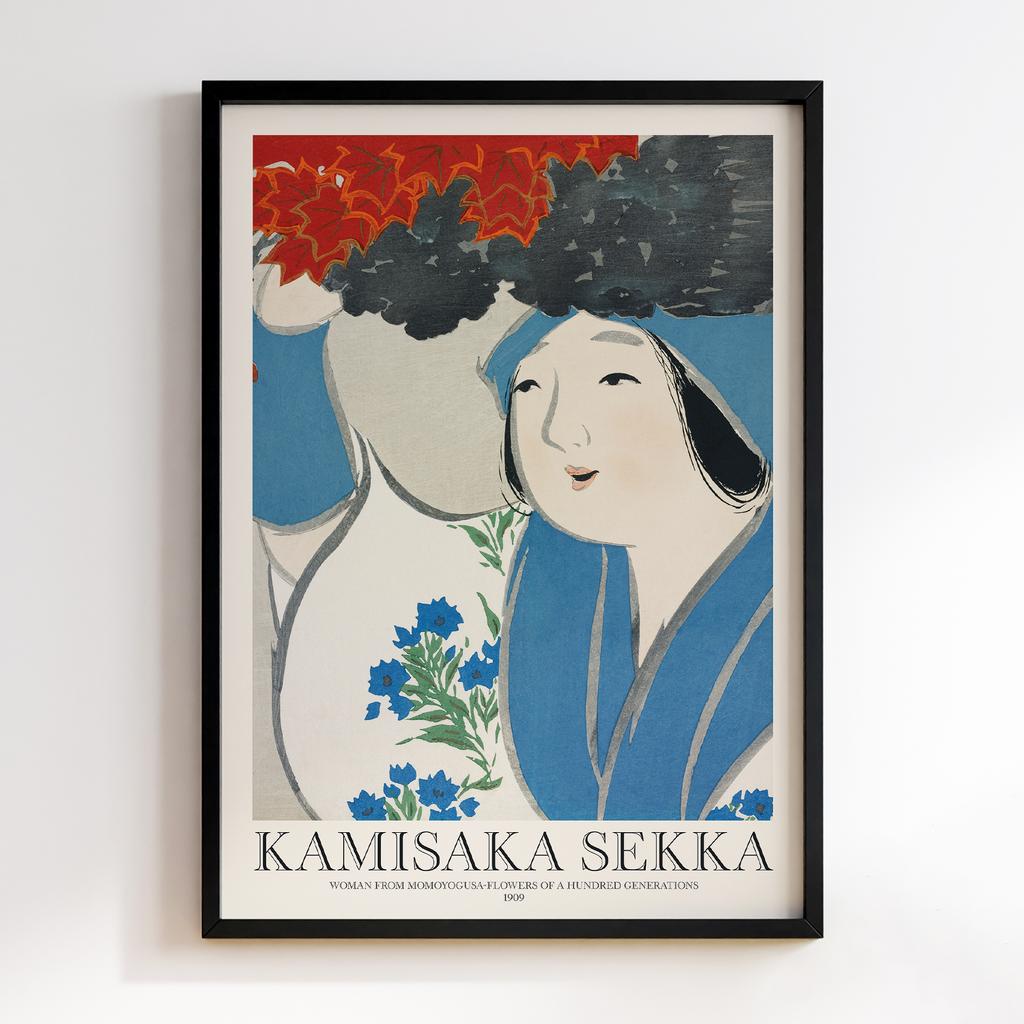Постер Woman from Momoyogusa–Flowers of a Hundred Generations (1909) by Kamisaka Sekka #1
