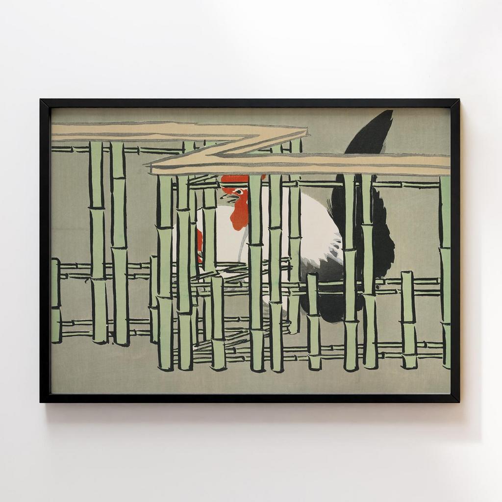 Постер Roosters from Momoyogusa–Flowers of a Hundred Generations (ca. 1909–1910) by Kamisaka Sekka #2