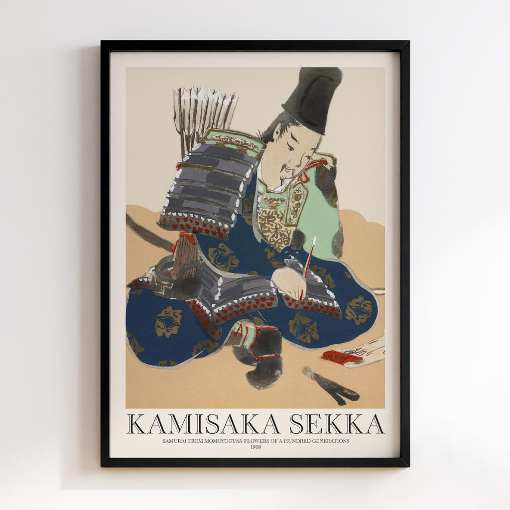 Постер Samurai from Momoyogusa–Flowers of a Hundred Generations (1909) by Kamisaka Sekka #2