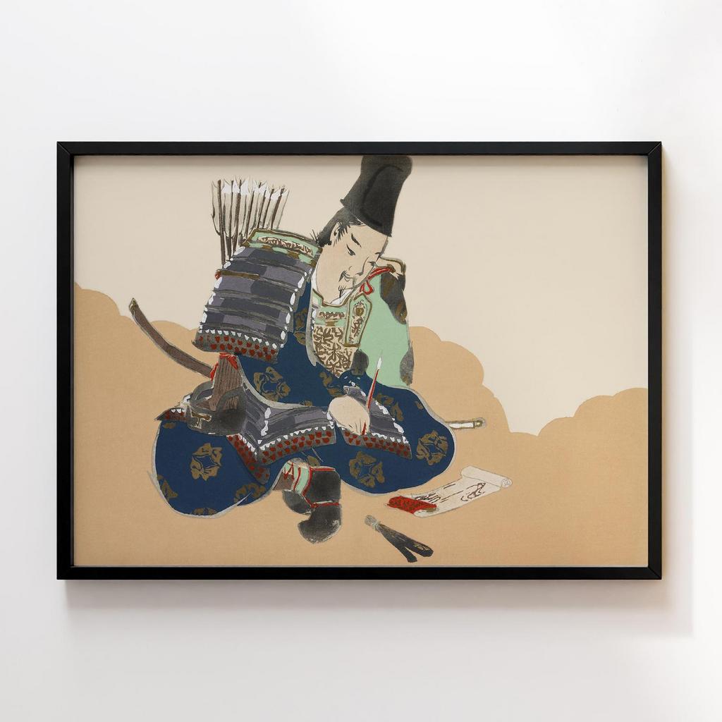 Постер Samurai from Momoyogusa–Flowers of a Hundred Generations (1909) by Kamisaka Sekka #3