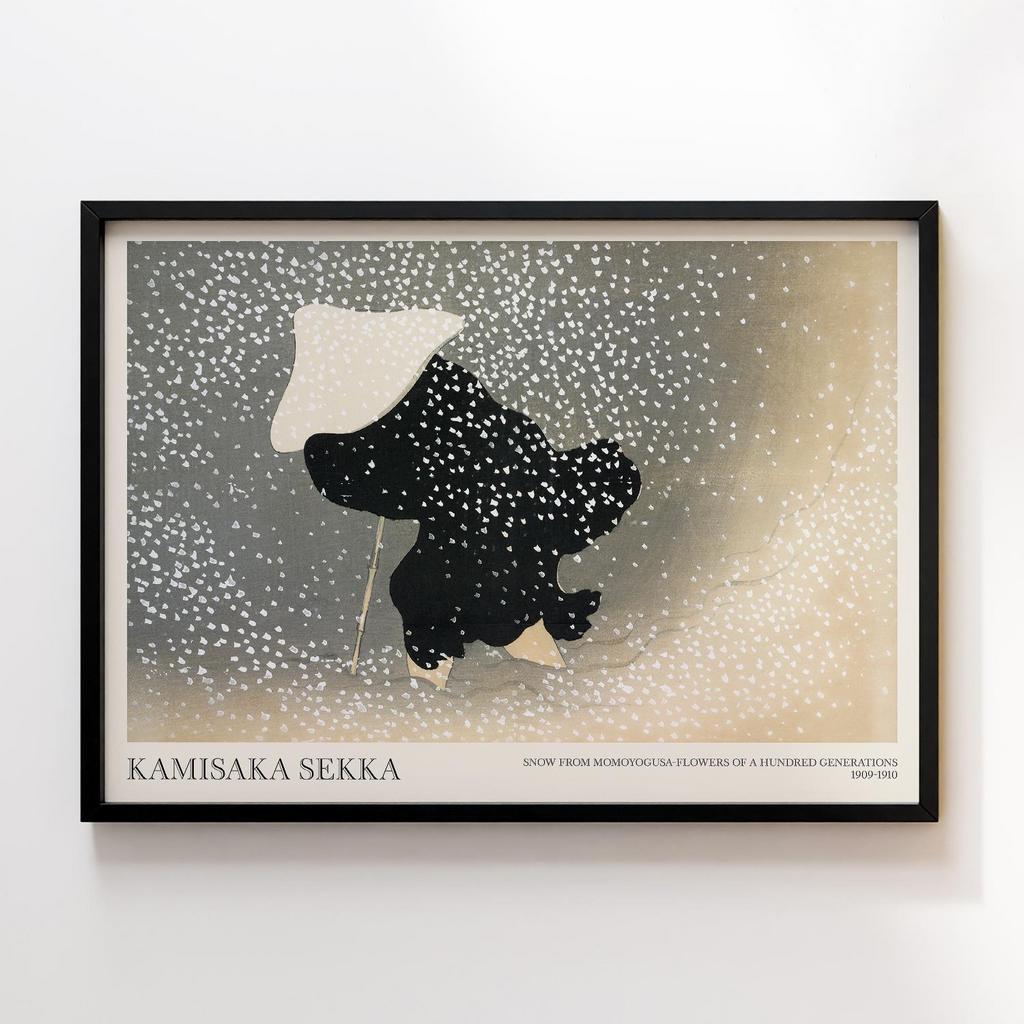 Постер Snow from Momoyogusa–Flowers of a Hundred Generations (ca. 1909–1910) by Kamisaka Sekka #3