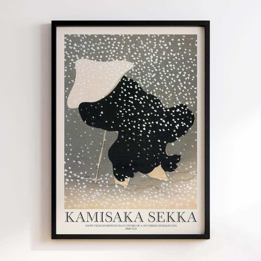 Постер Snow from Momoyogusa–Flowers of a Hundred Generations (ca. 1909–1910) by Kamisaka Sekka #2