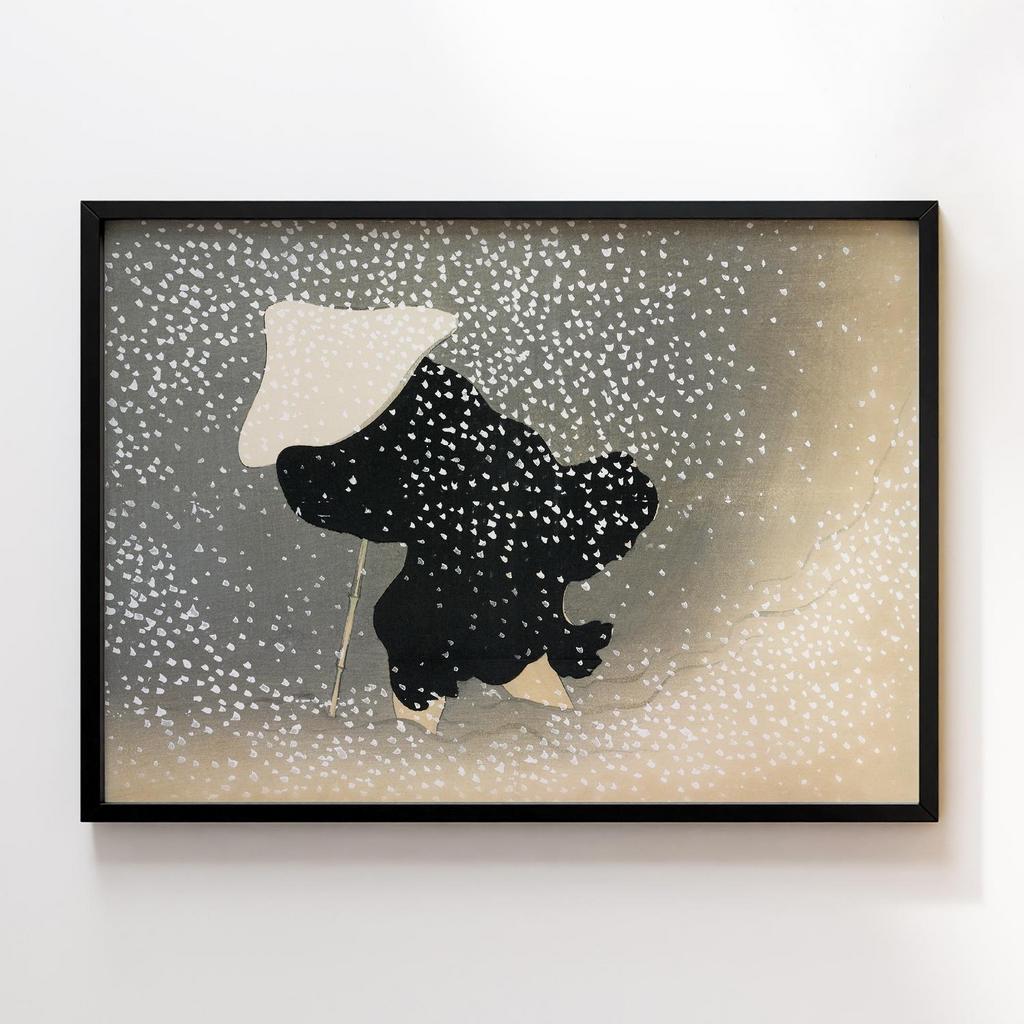 Постер Snow from Momoyogusa–Flowers of a Hundred Generations (ca. 1909–1910) by Kamisaka Sekka #1