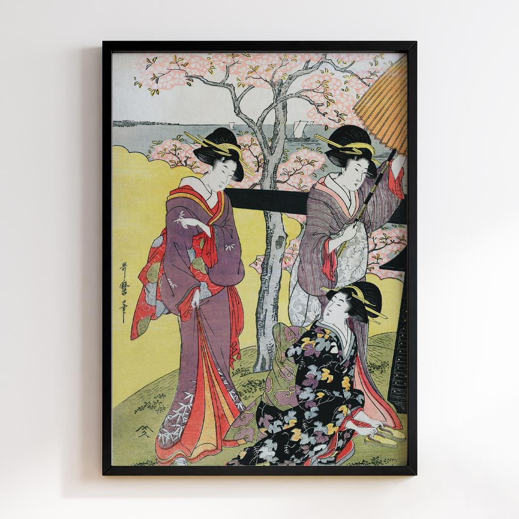 Постер Gotenyama no Hanami Hidari by Utamaro Kitagawa (1753-1806)
