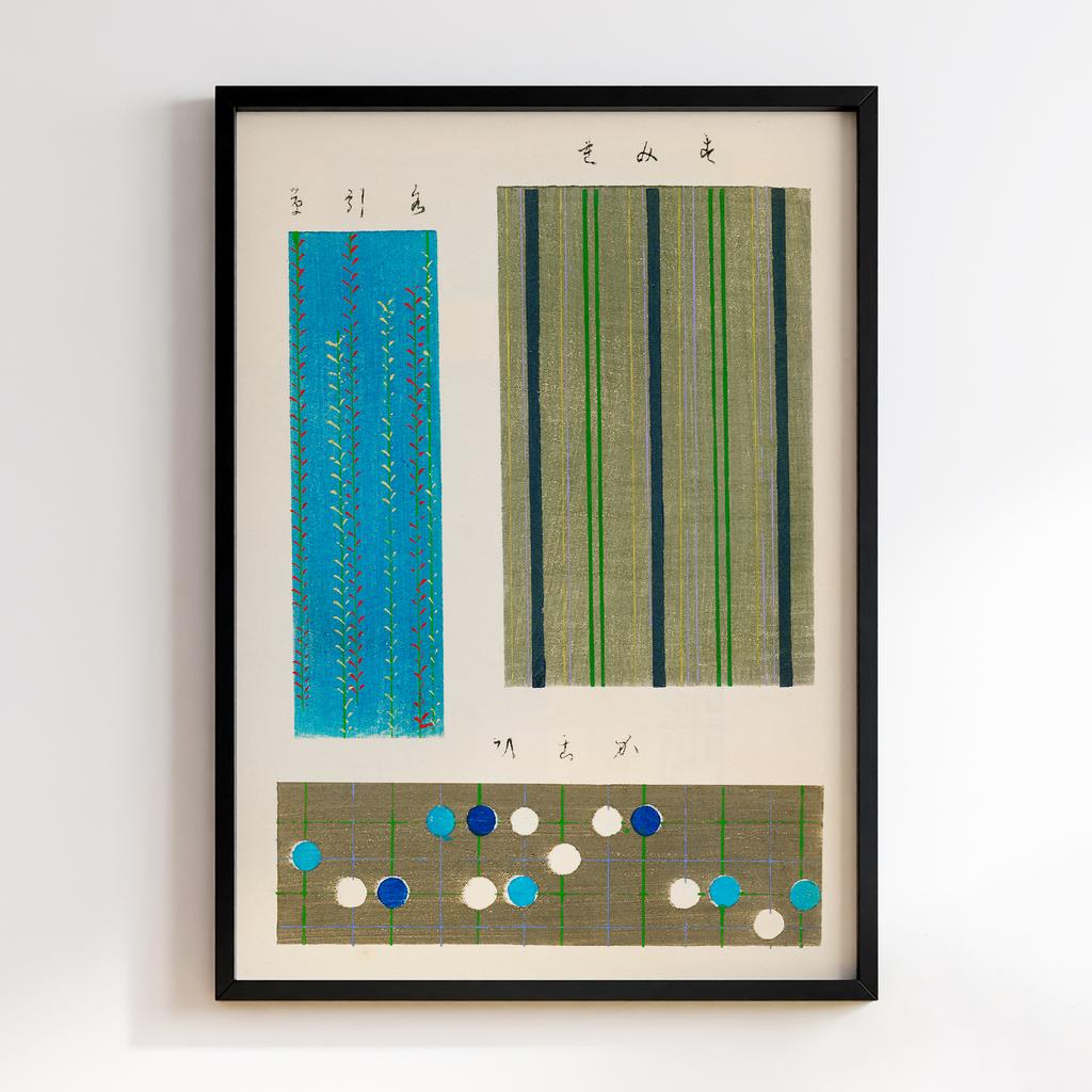 Постер Japanese woodblock patterns from Shima Shima 1904 by Furuya Korin #002