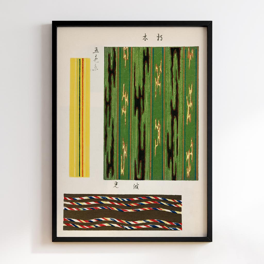 Постер Japanese woodblock patterns from Shima Shima 1904 by Furuya Korin #005