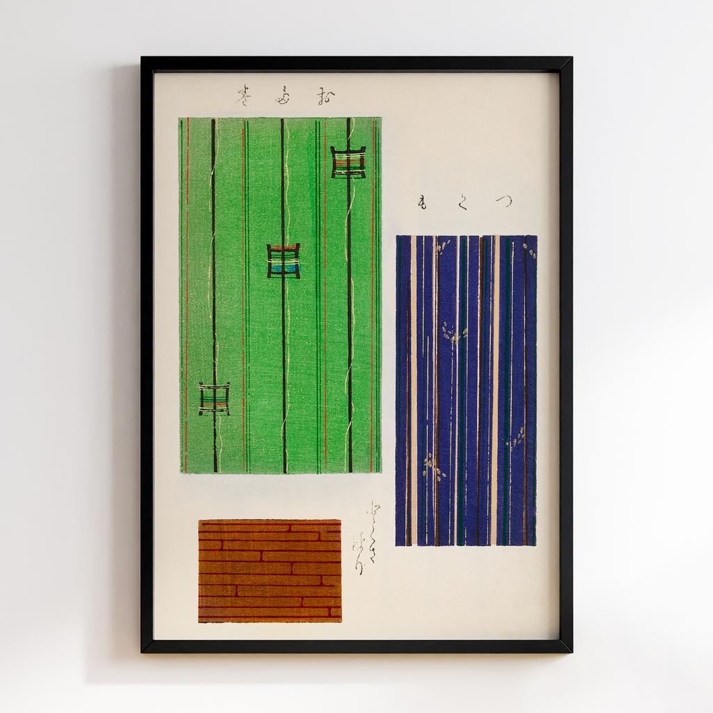 Постер Japanese woodblock patterns from Shima Shima 1904 by Furuya Korin #012