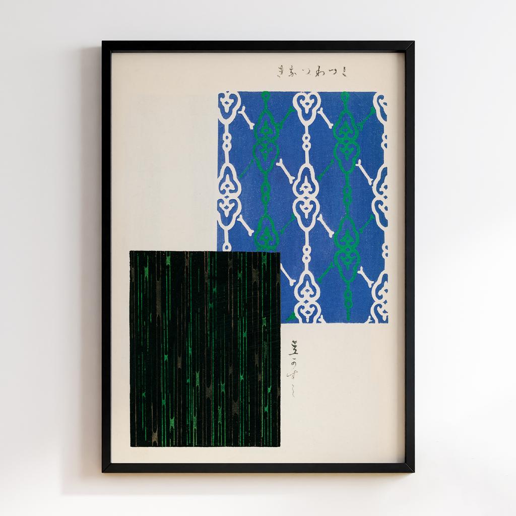 Постер Japanese woodblock patterns from Shima Shima 1904 by Furuya Korin #024