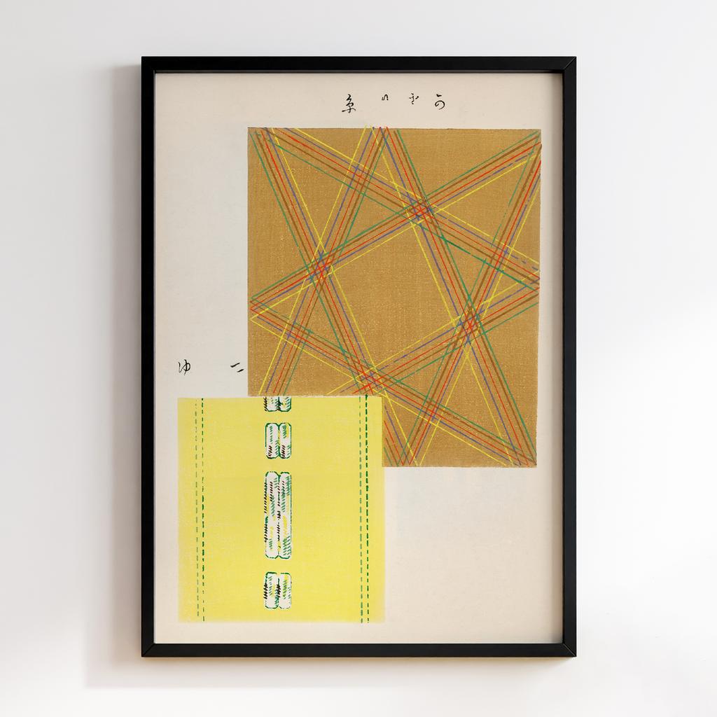 Постер Japanese woodblock patterns from Shima Shima 1904 by Furuya Korin #025