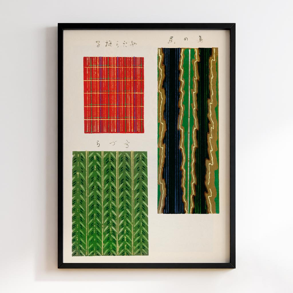 Постер Japanese woodblock patterns from Shima Shima 1904 by Furuya Korin #026