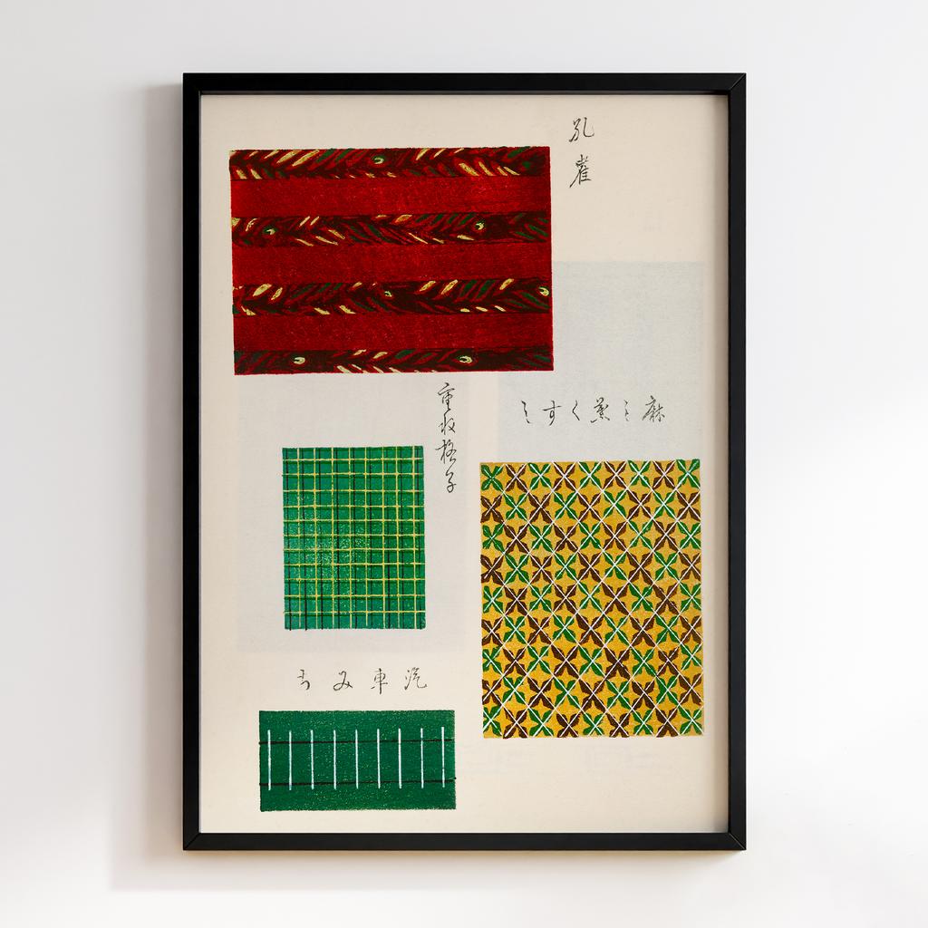 Постер Japanese woodblock patterns from Shima Shima 1904 by Furuya Korin #029
