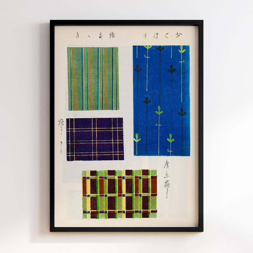 Постер Japanese woodblock patterns from Shima Shima 1904 by Furuya Korin #035