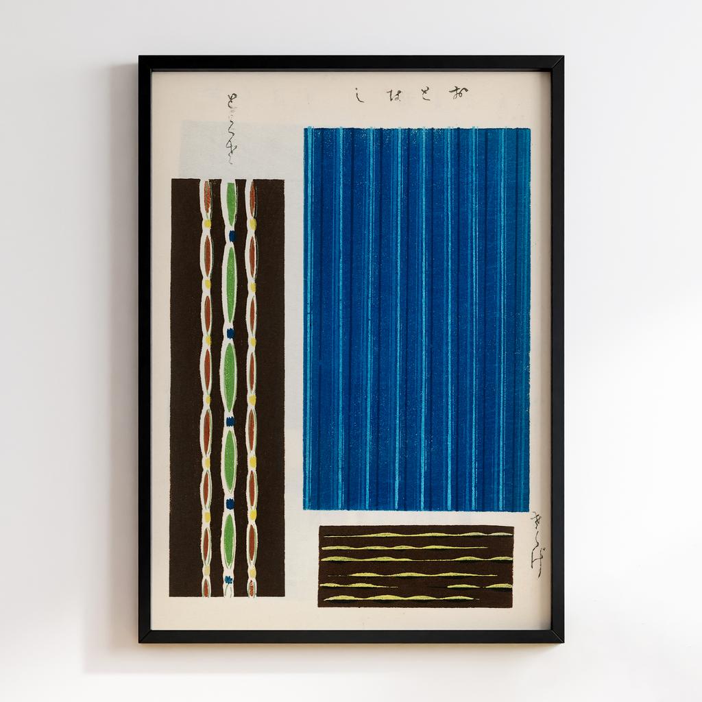 Постер Japanese woodblock patterns from Shima Shima 1904 by Furuya Korin #036