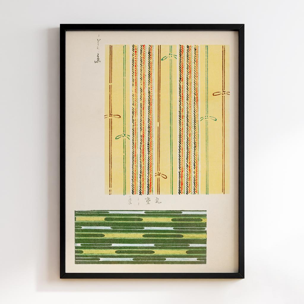 Постер Japanese woodblock patterns from Shima Shima 1904 by Furuya Korin #040