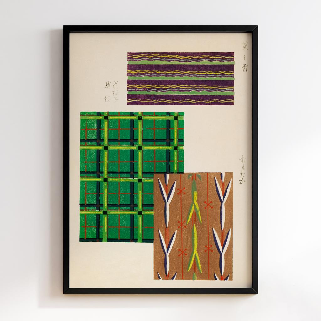 Постер Japanese woodblock patterns from Shima Shima 1904 by Furuya Korin #043