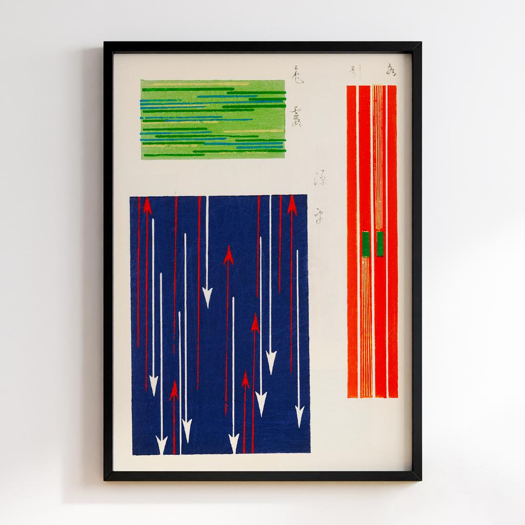 Постер Japanese woodblock patterns from Shima Shima 1904 by Furuya Korin #044