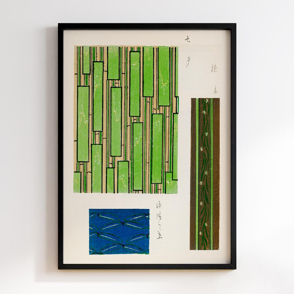 Постер Japanese woodblock patterns from Shima Shima 1904 by Furuya Korin #046