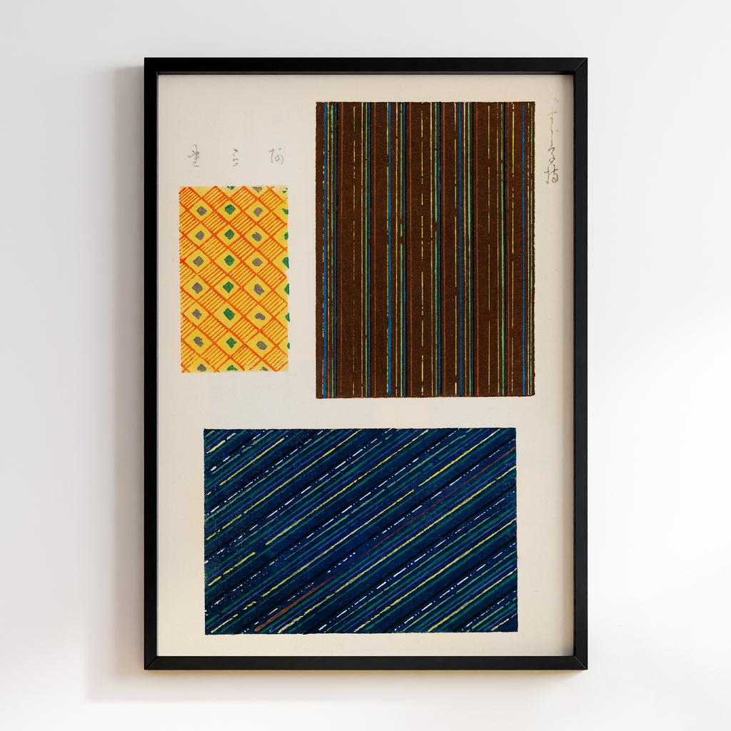 Постер Japanese woodblock patterns from Shima Shima 1904 by Furuya Korin #048